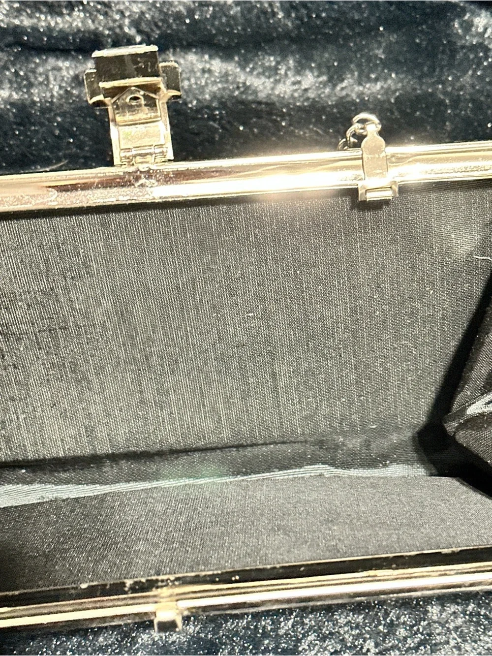 Vintage Silver-Handle Evening Clutch